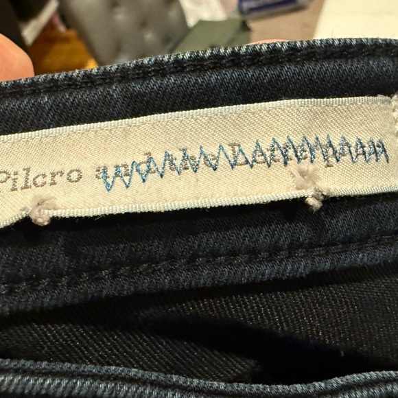 Anthropologie Pilcro Letterpress Serif Skinny Jean Denim Pant Black Size 25P - Picture 4 of 4